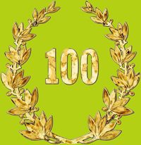 100 im Kranz