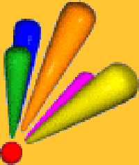 bunte Ausrufezeichen