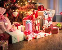 Pakete unterm weihnachtsbaum