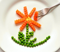 Teller, Gemüse-Blume