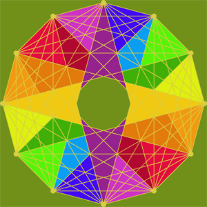 Geometrie, regenbogenfarben