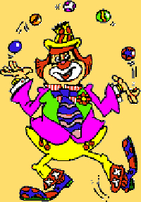 Clown, Bälle jonglieren