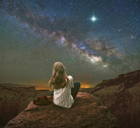 Frau,Traum, Nachthimmel