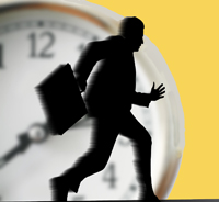 Geschäftsmann in Eile