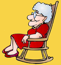 Oma im Schaukelstuhl