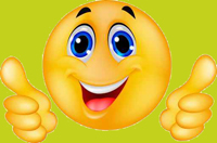 Smiley, beide Daumen hoch