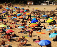 überfüllter Strand