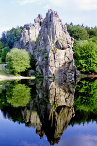 Externsteine, Spiegelung