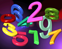 Zahlen, bunt
