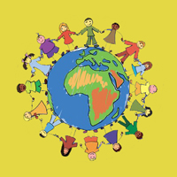 Kinder rund um die Welt